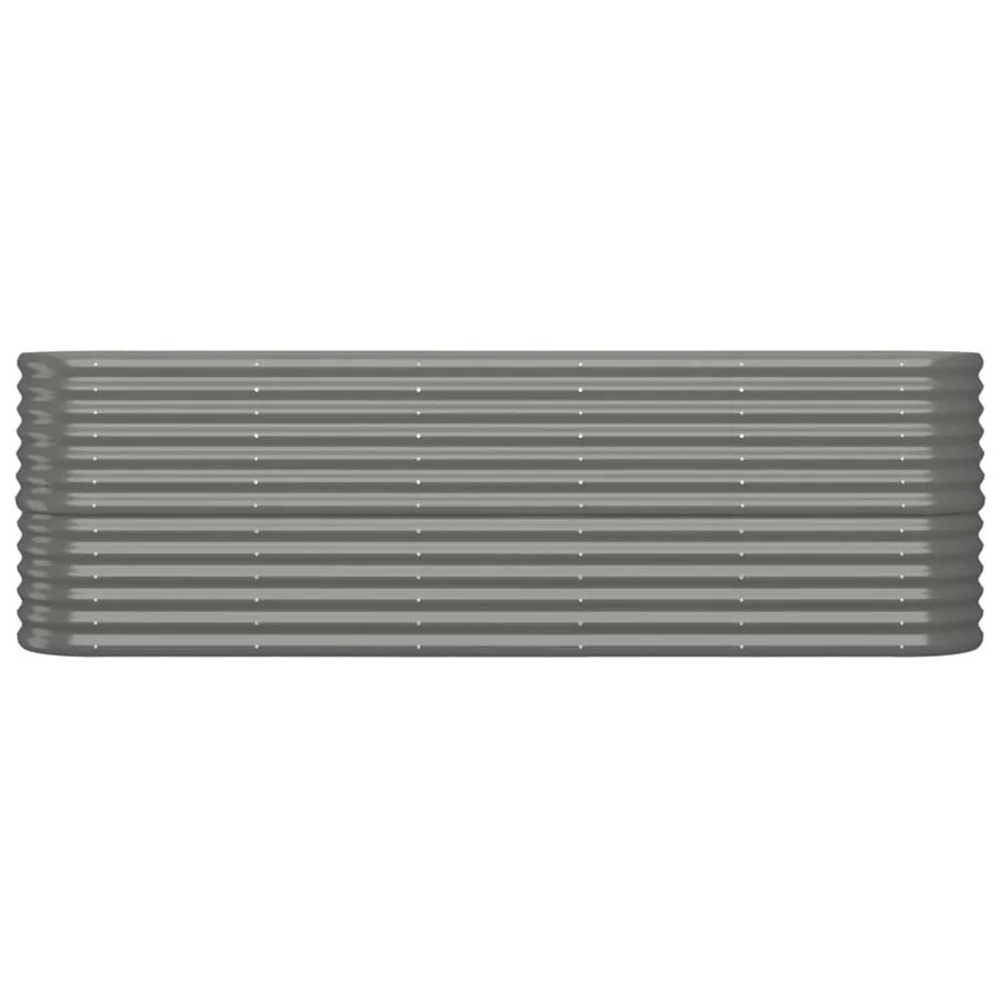 Lit surélevé de jardin Acier galvanisé 224x40x68 cm gris - 3
