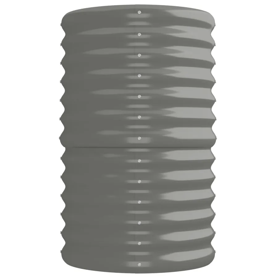 Lit surélevé de jardin Acier galvanisé 224x40x68 cm gris - 4