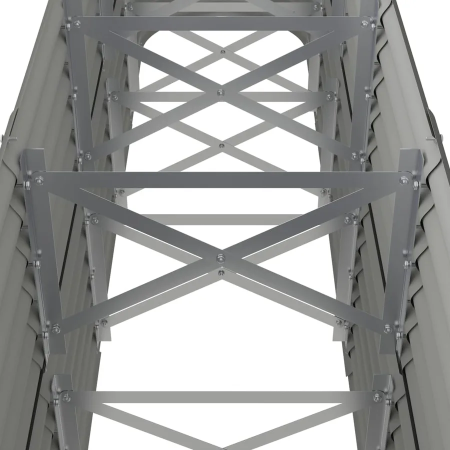 Lit surélevé de jardin Acier galvanisé 224x40x68 cm gris - 5