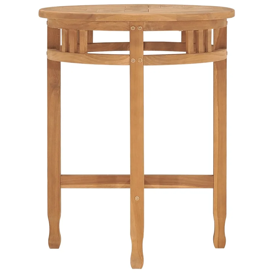 Table de bistro Ø60x75,5 cm bois de teck solide - 2
