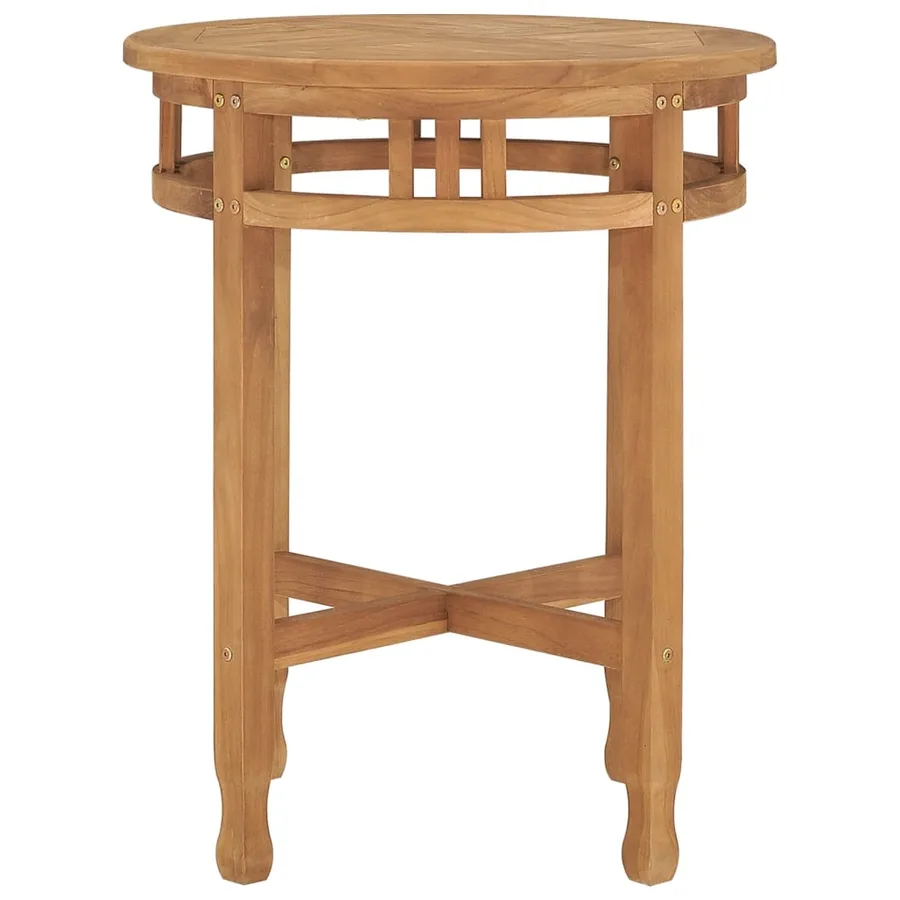 Table de bistro Ø60x75,5 cm bois de teck solide - 3