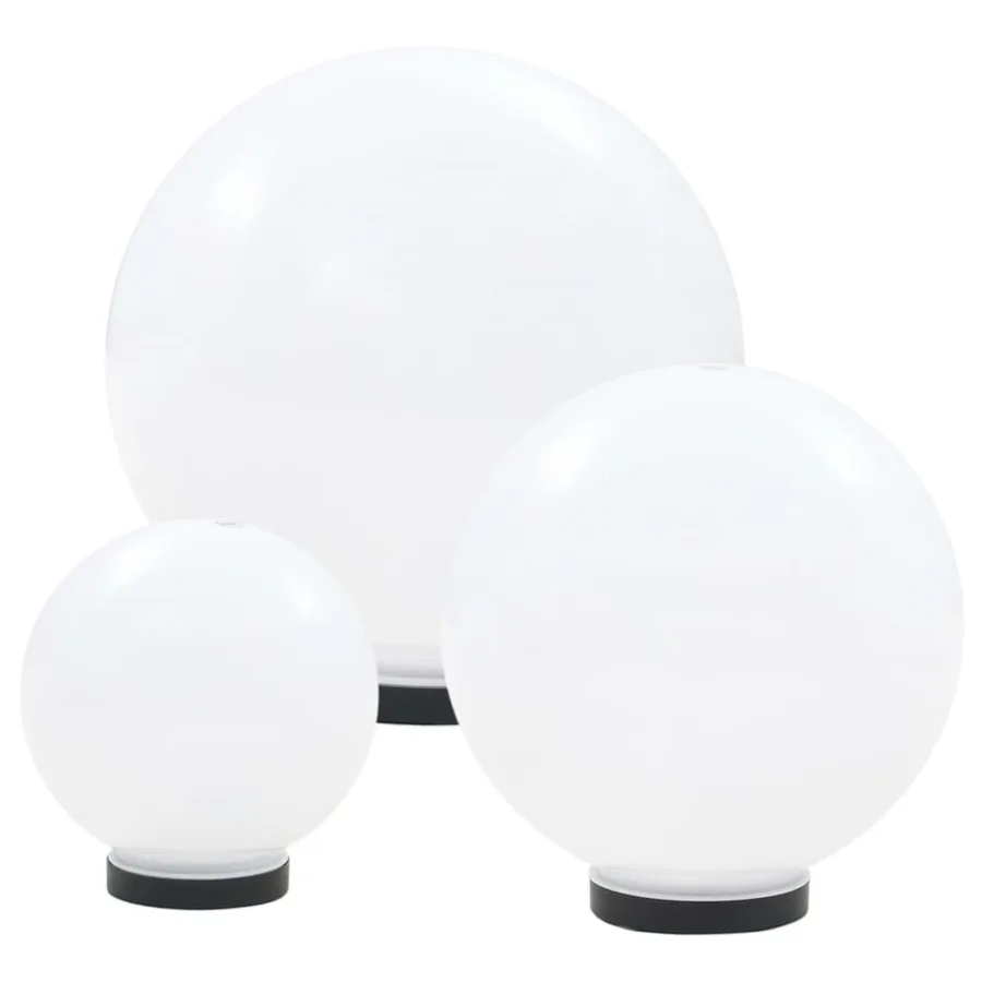 Jeu de lampe boule à LED 3 pcs PMMA sphérique 20/30/40 cm - 2