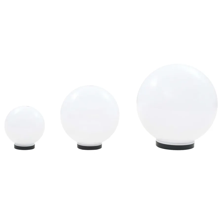 Jeu de lampe boule à LED 3 pcs PMMA sphérique 20/30/40 cm - 4