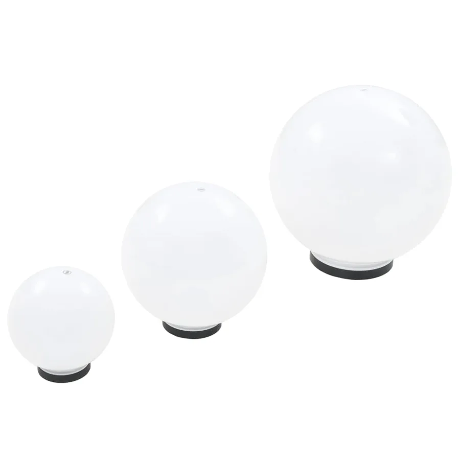 Jeu de lampe boule à LED 3 pcs PMMA sphérique 20/30/40 cm - 6