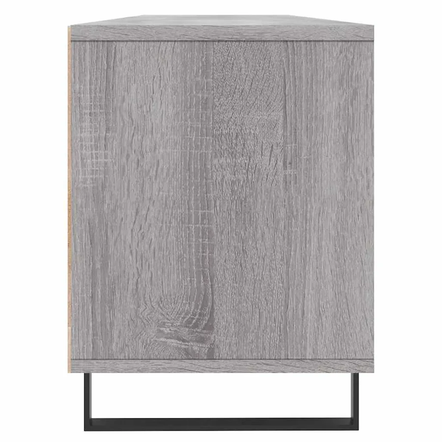Meuble TV sonoma gris 150x30x44,5 cm bois d'ingénierie - 7