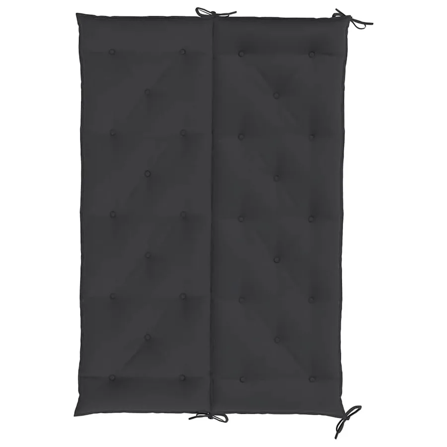 Coussin de banc de jardin noir 150x(50+50)x7 cm tissu oxford - 5