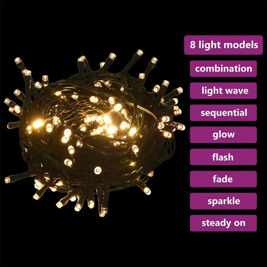 Set de boules de Noël avec pic et 150 LED 60 pcs Doré et bronze - 5