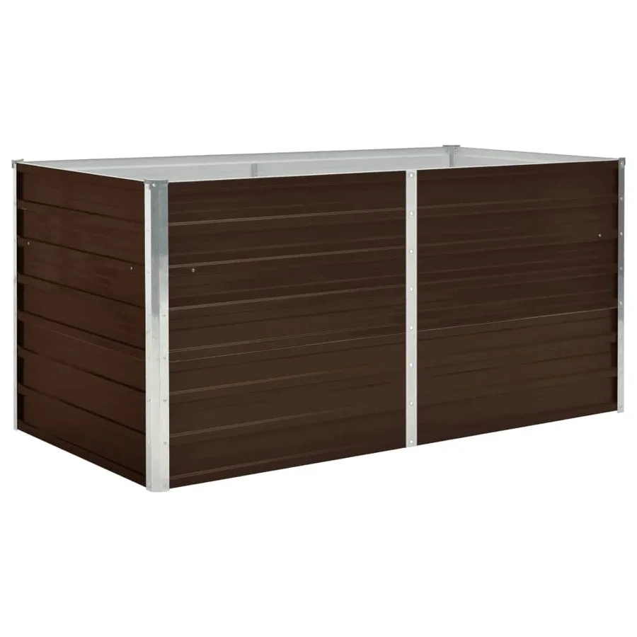 Jardinière surélevée Marron 160x80x77 cm Acier galvanisé - 2