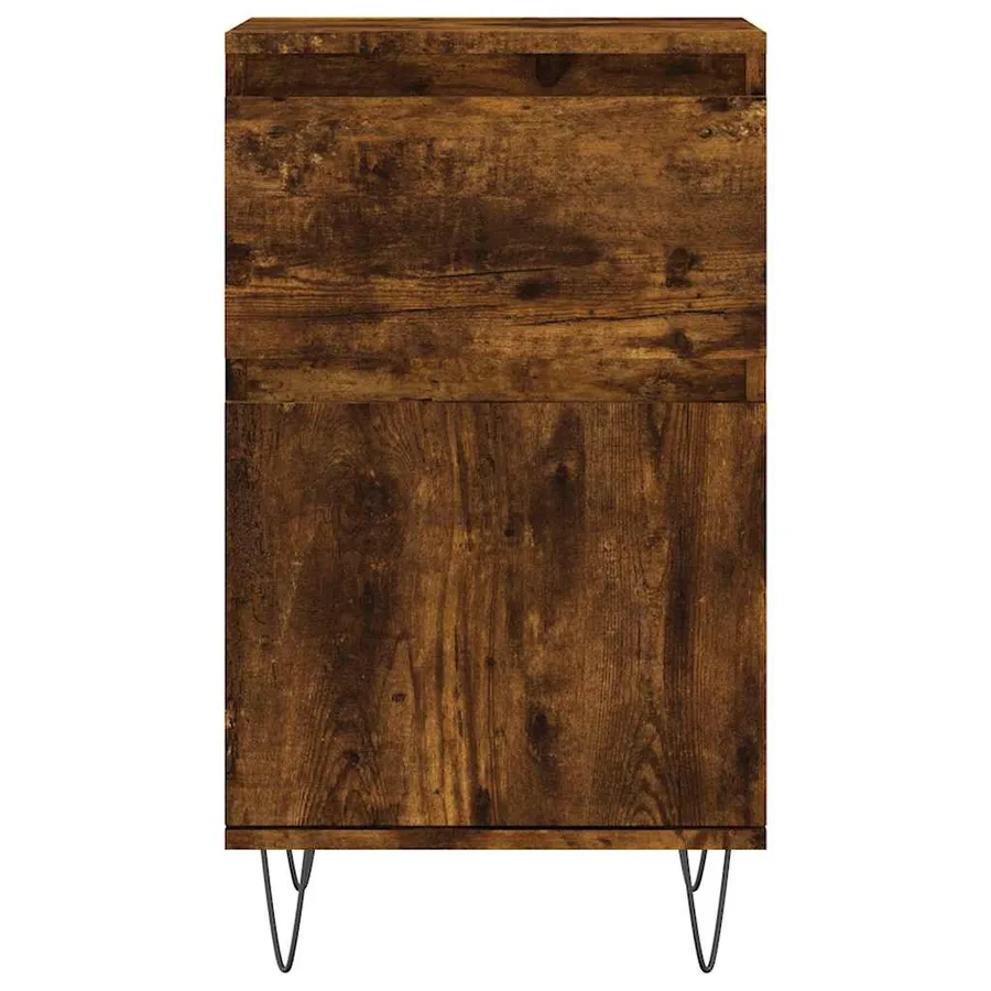 Buffet chêne fumé 40x35x70 cm bois d'ingénierie - 3