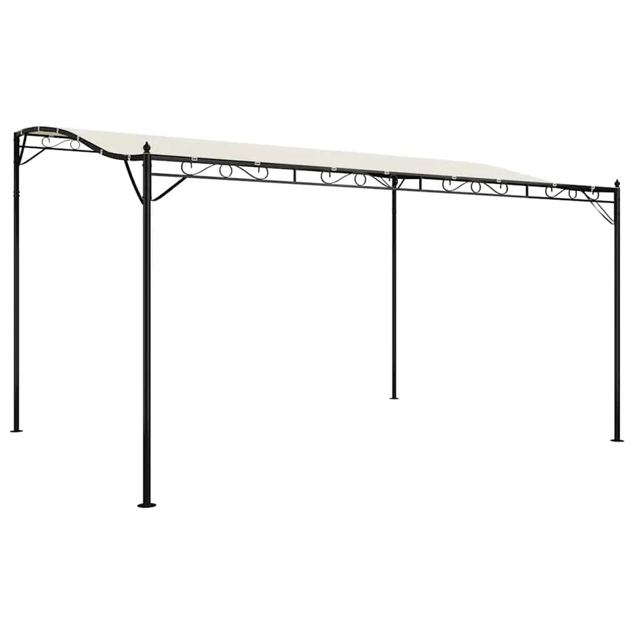 Auvent crème 4x3 m 180 g/m² tissu et acier - 2