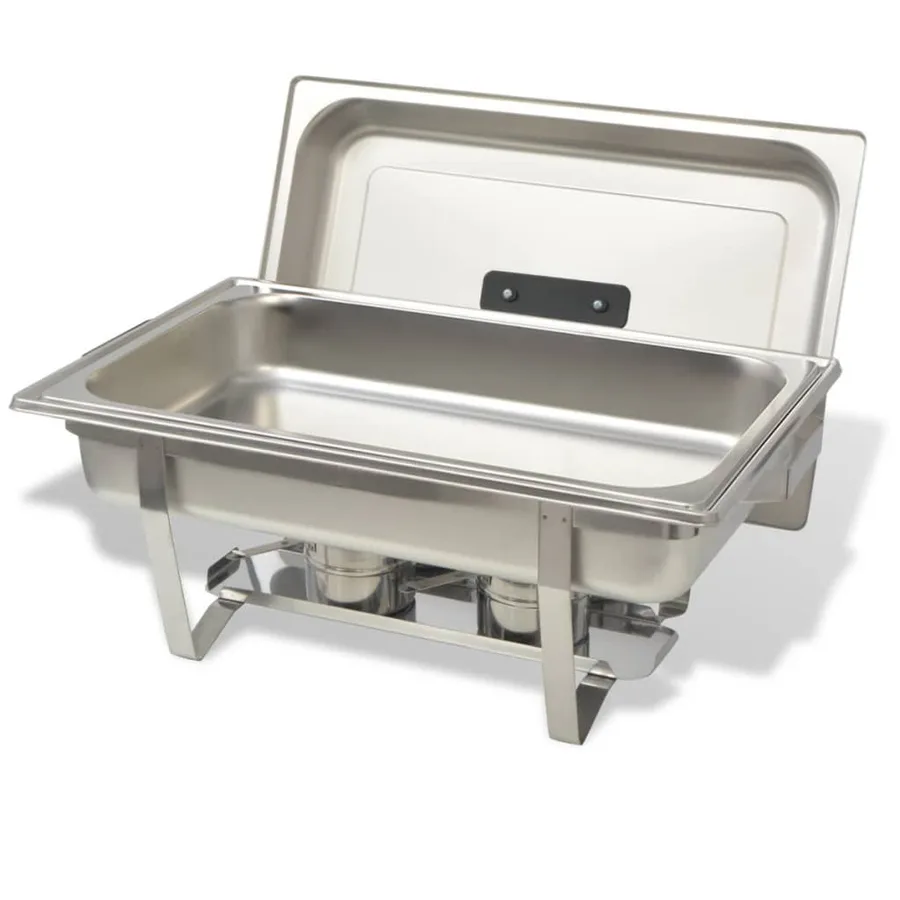 Ensemble de chauffe-plats 2 pcs Acier inoxydable - 4