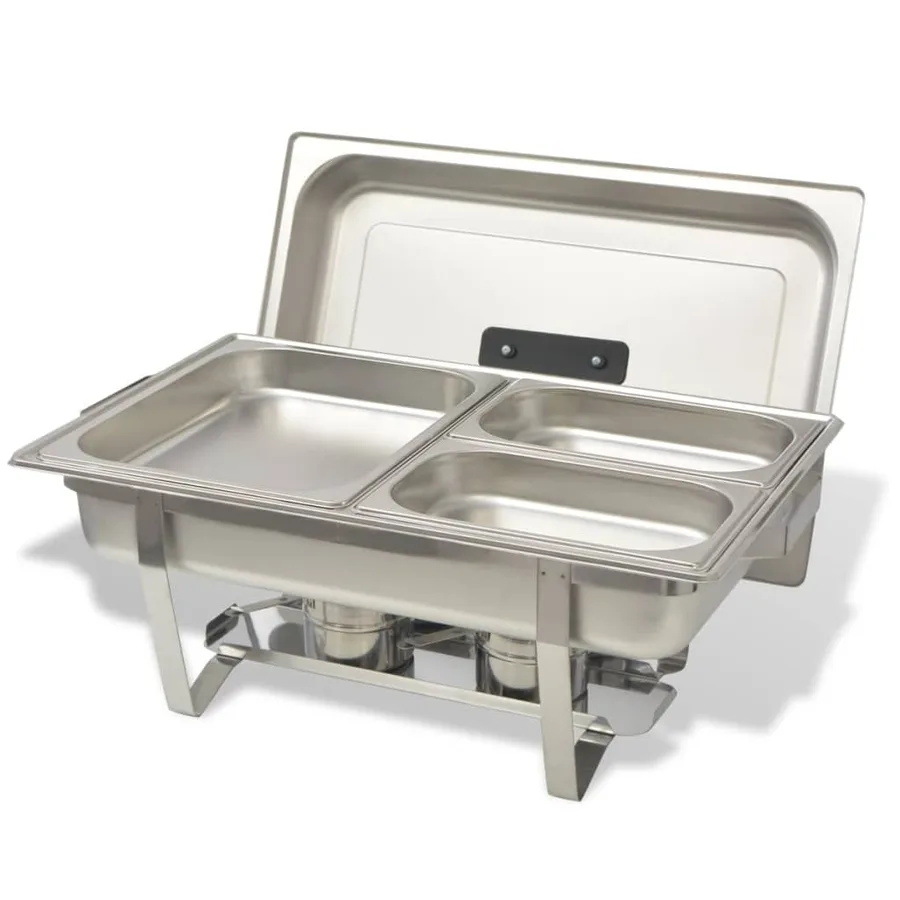 Ensemble de chauffe-plats 2 pcs Acier inoxydable - 6