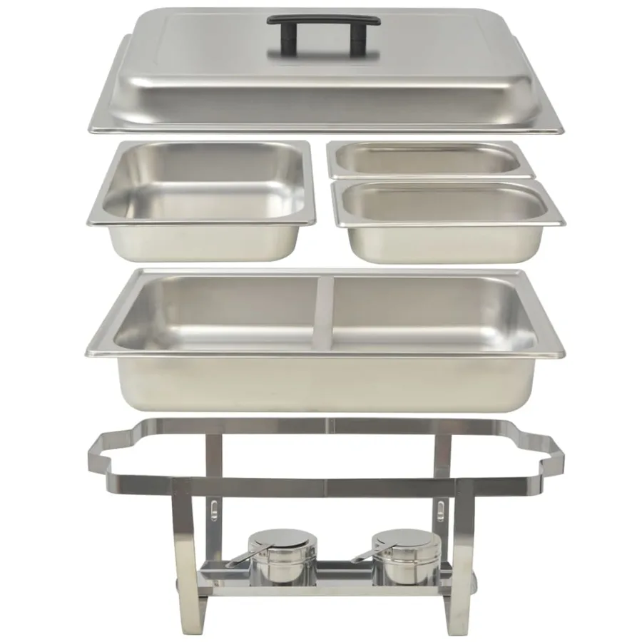 Ensemble de chauffe-plats 2 pcs Acier inoxydable - 7