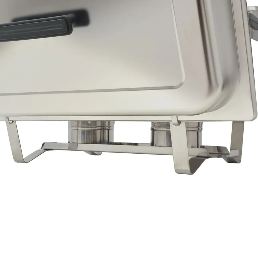 Ensemble de chauffe-plats 2 pcs Acier inoxydable - 8