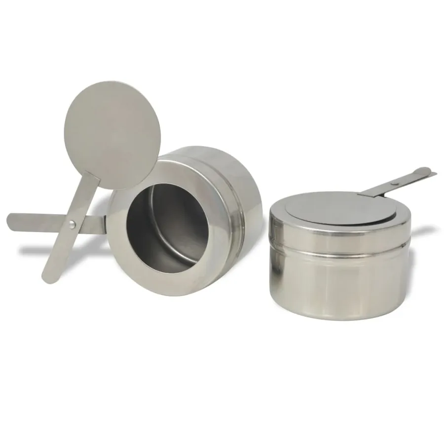 Ensemble de chauffe-plats 2 pcs Acier inoxydable - 9