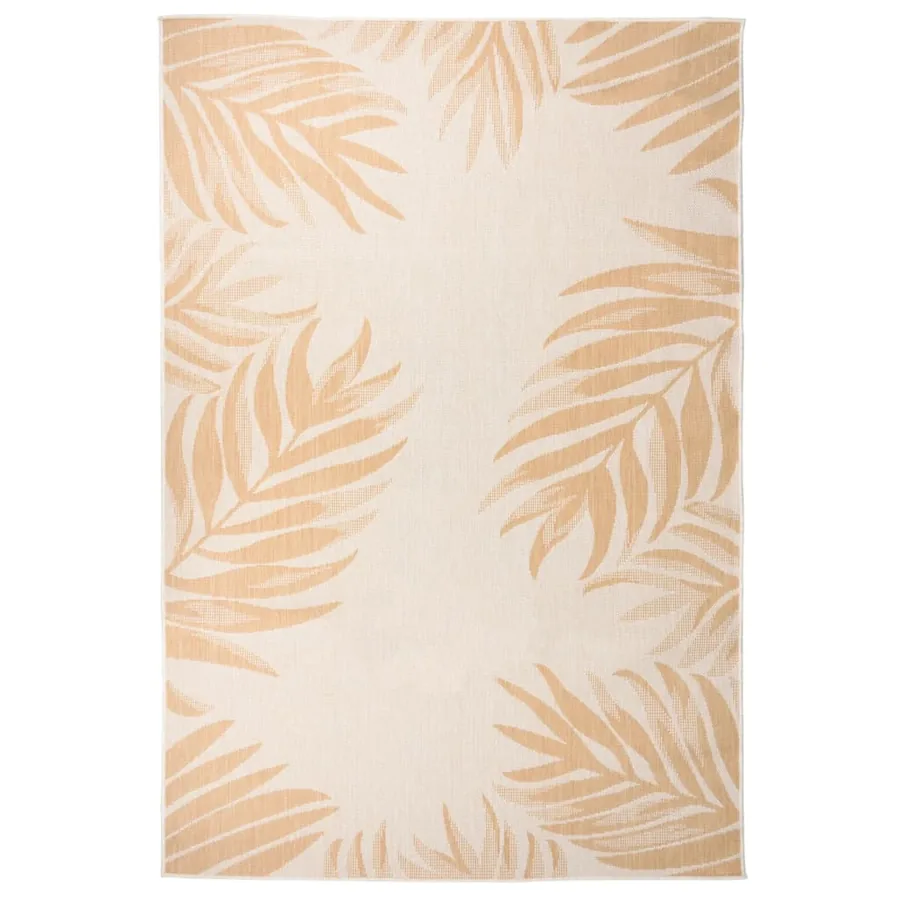 Tapis à tissage plat d'extérieur 160x230 cm Motif de feuille