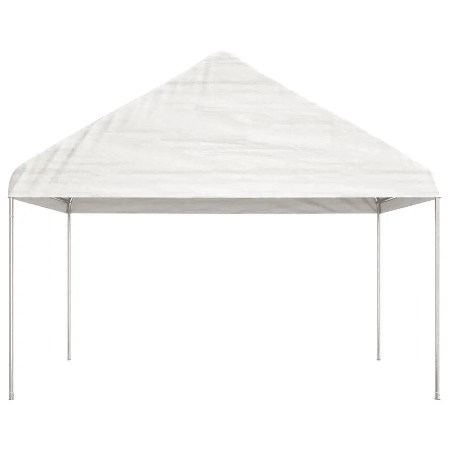 Belvédère avec toit blanc 20,07x4,08x3,22 m polyéthylène - 3