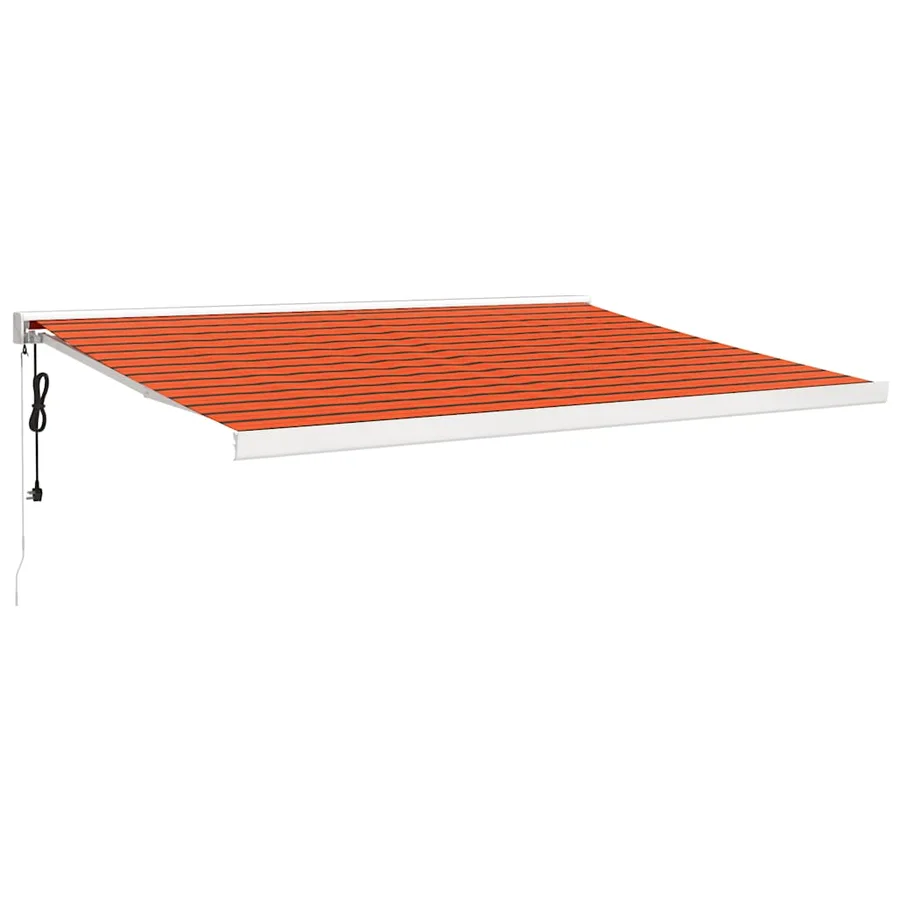 Auvent rétractable orange et marron 4x3 m tissu et aluminium - 2