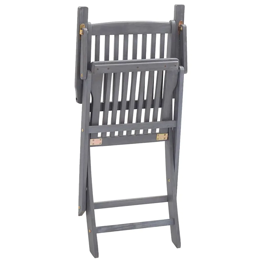 Chaises pliables d'extérieur lot de 2 et coussins Bois d'acacia - 13