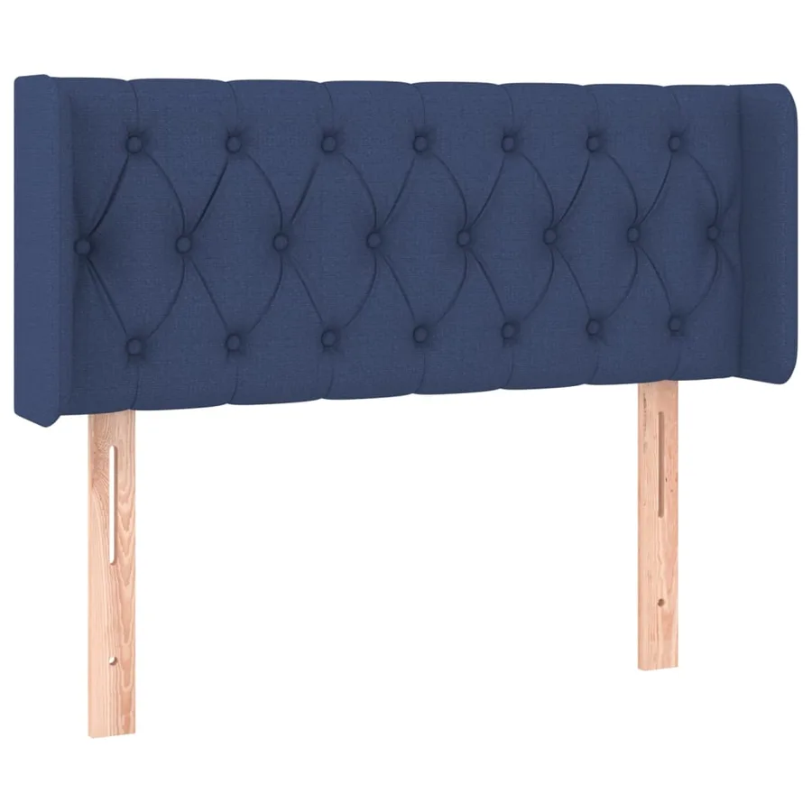 Tête de lit avec oreilles Bleu 93x16x78/88 cm Tissu - 2