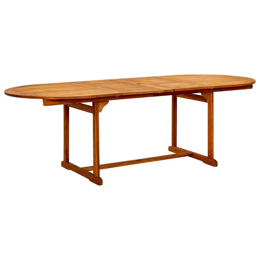 Table à dîner de jardin (160-240)x100x75cm Bois d'acacia massif - 2