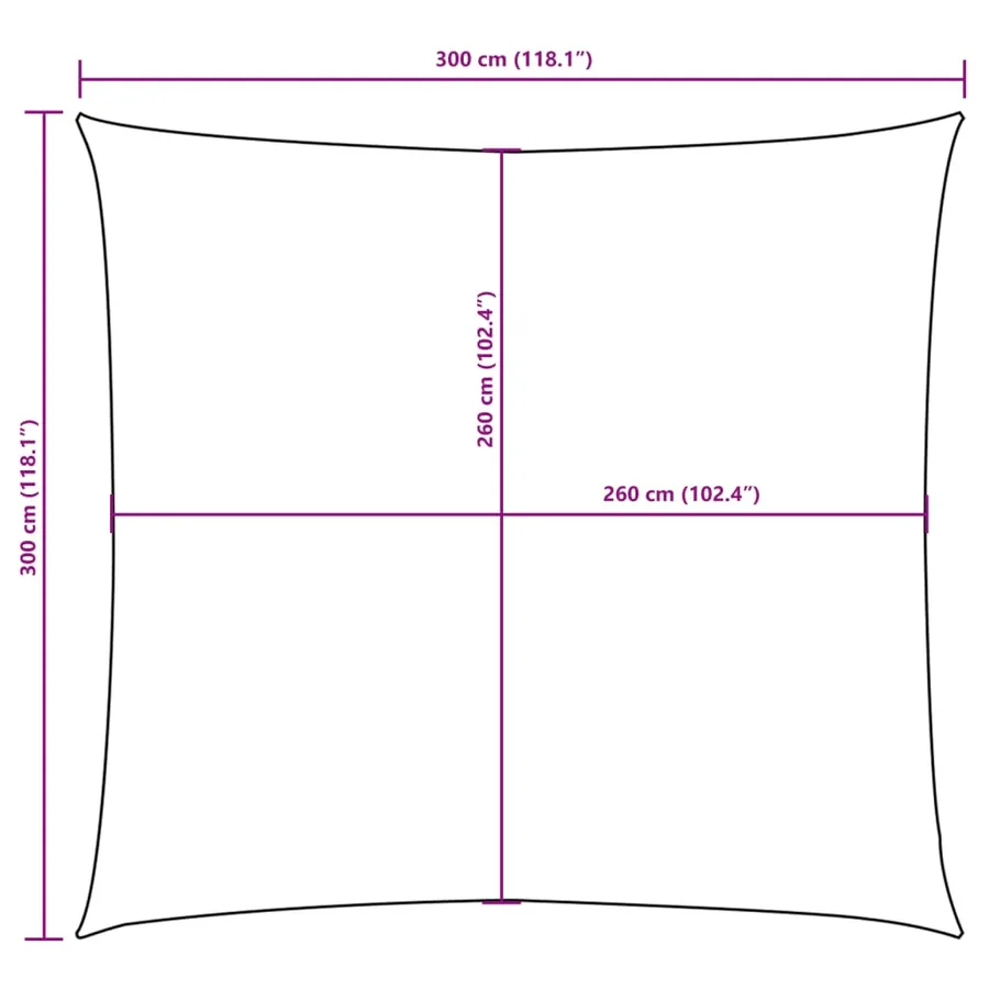 Parasol en tissu oxford carré 3x3 m anthracite - 10