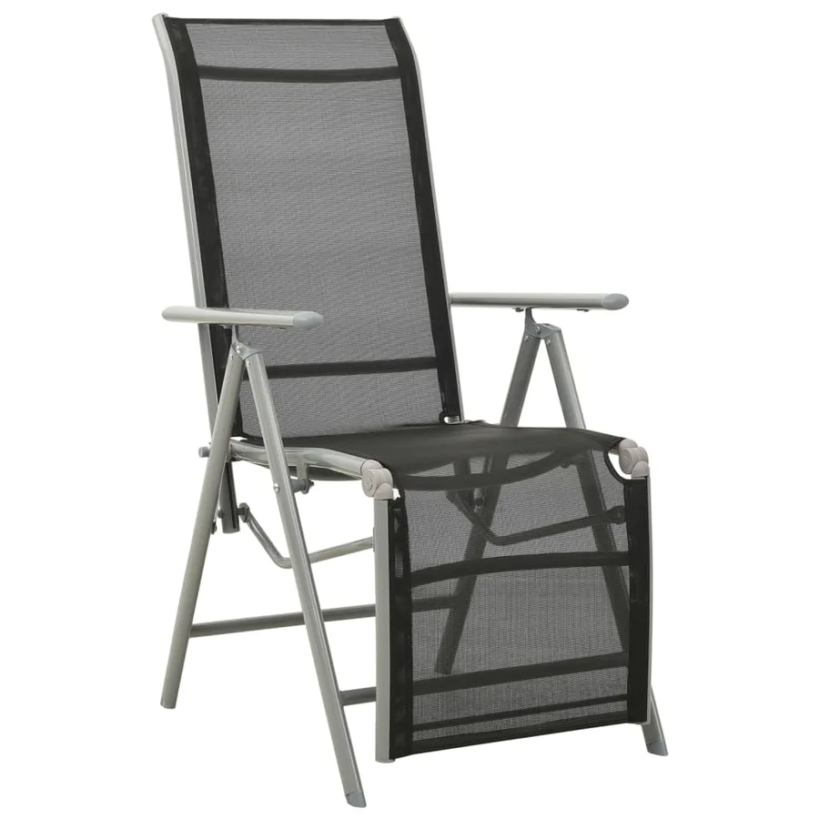 Chaises de jardin lot de 2 Textilène et aluminium Argenté - 2