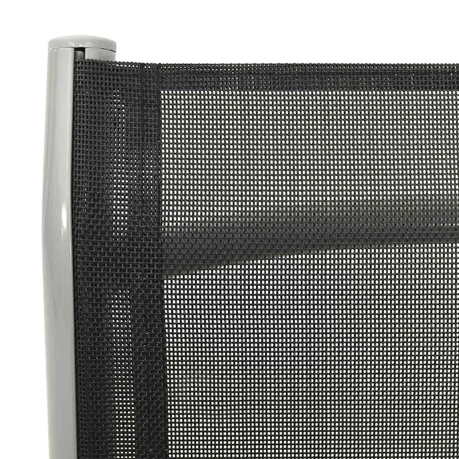 Chaises de jardin lot de 2 Textilène et aluminium Argenté - 8