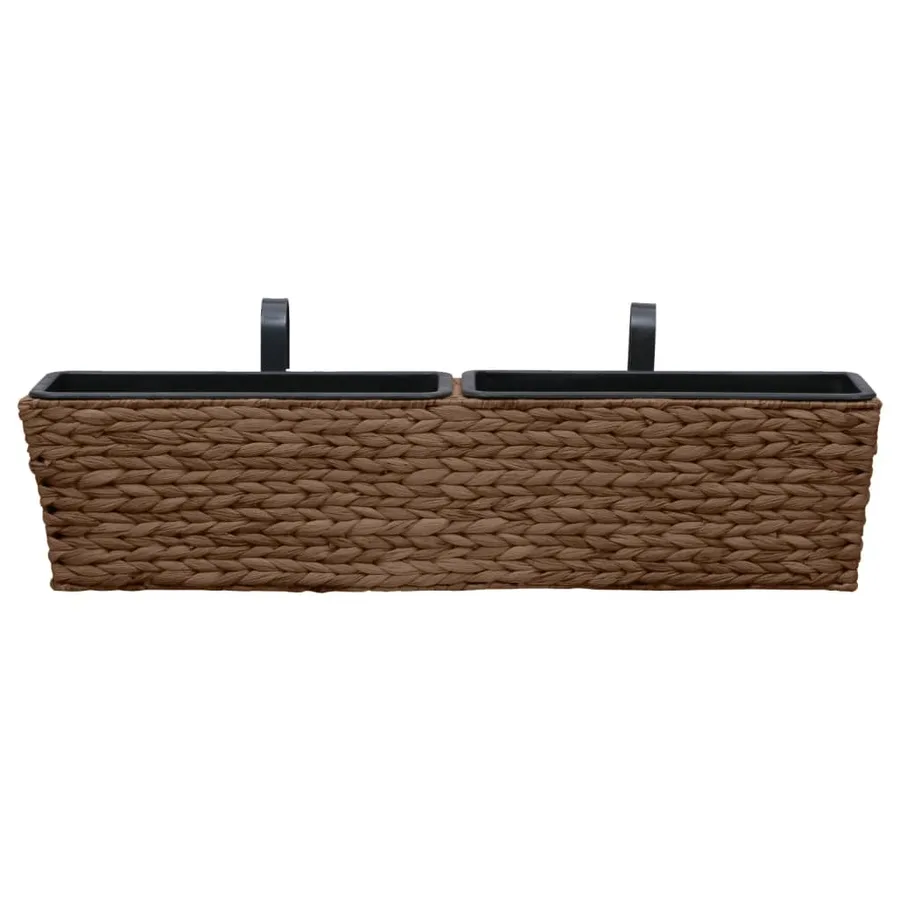 Pots de fleurs 2 pcs jacinthe d'eau marron - 6