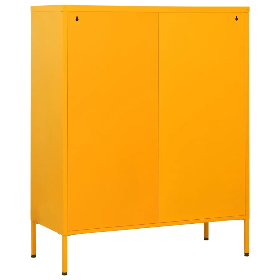 Commode Jaune moutarde 80x35x101,5 cm Acier - 5