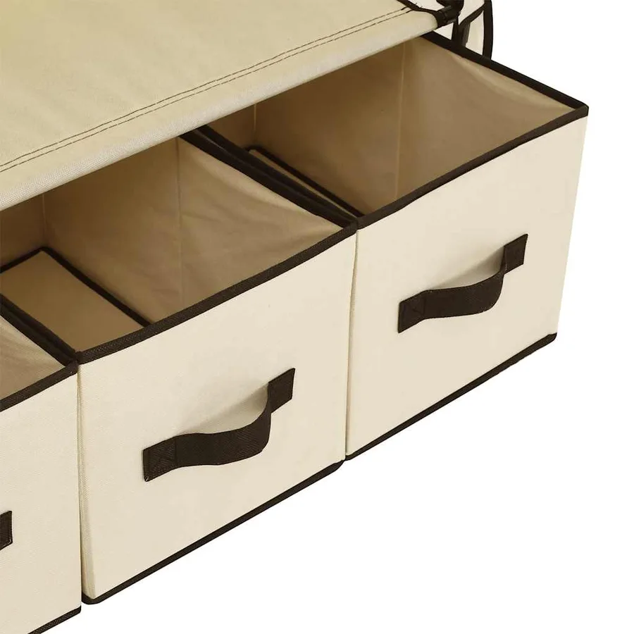 Garde-robe Crème 87 x 49 x 159 cm Tissu - 8