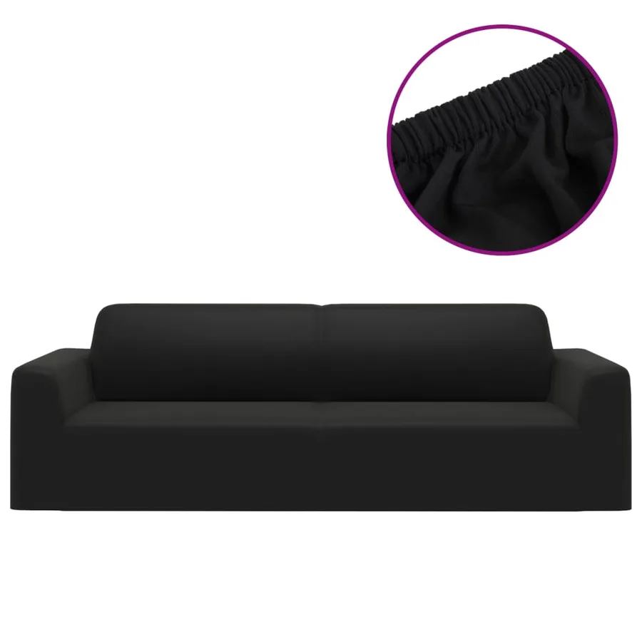 Housse extensible de canapé 2 places Crème Jersey de polyester - 2