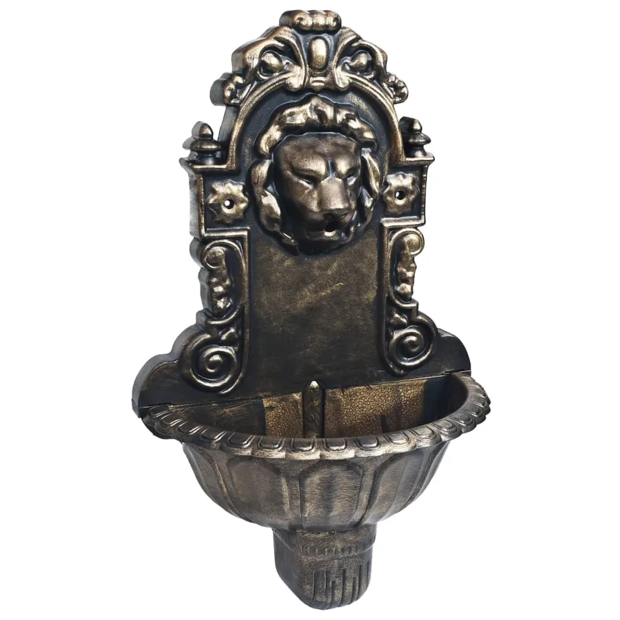 Fontaine murale Design de tête de lion Bronze - 2