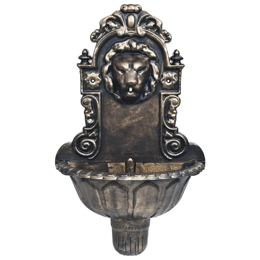 Fontaine murale Design de tête de lion Bronze - 3