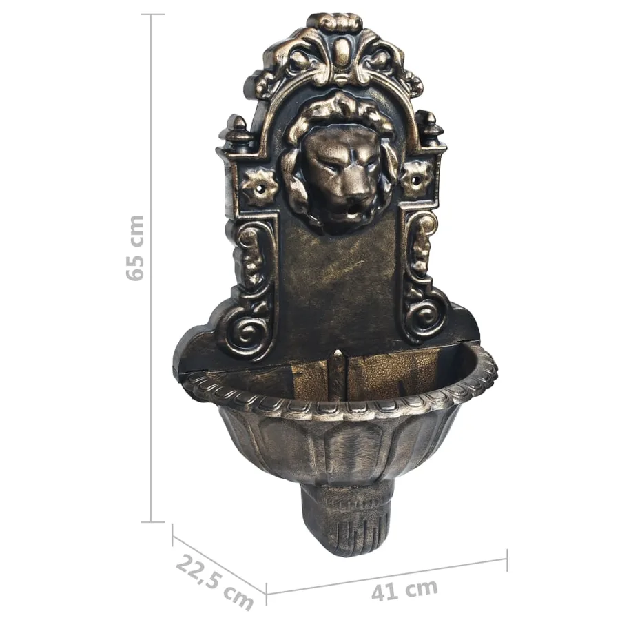 Fontaine murale Design de tête de lion Bronze - 9