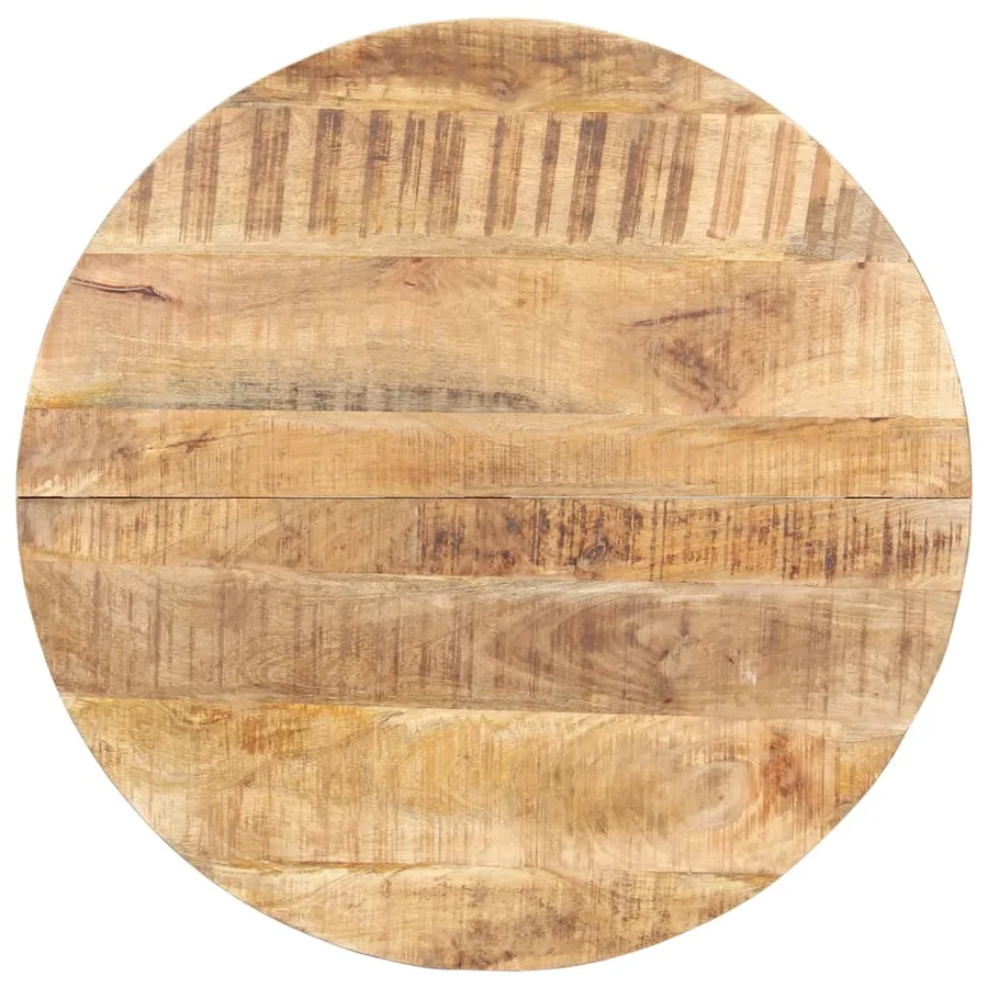 Table de salle à manger 80 cm Bois de manguier brut - 2