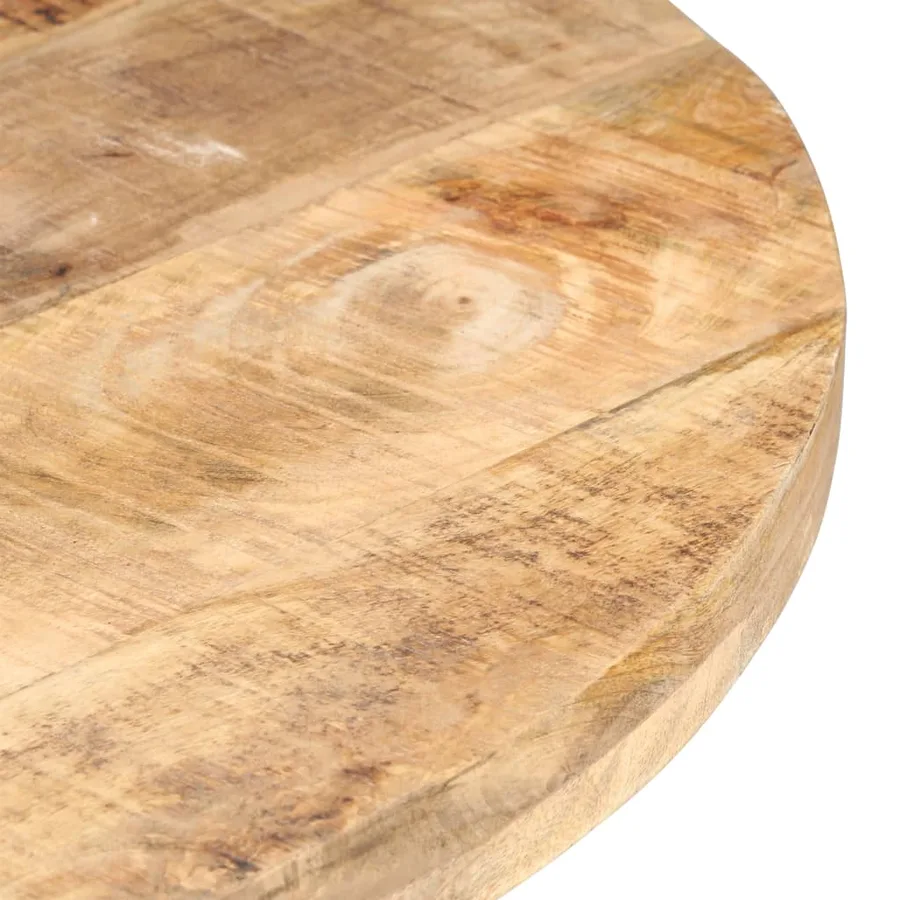 Table de salle à manger 80 cm Bois de manguier brut - 3