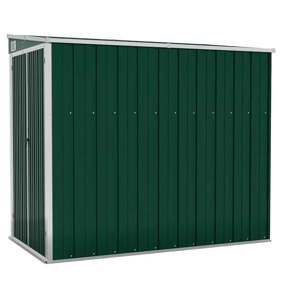 Abri de jardin mural Vert 118x194x178 cm Métal galvanisé - 2