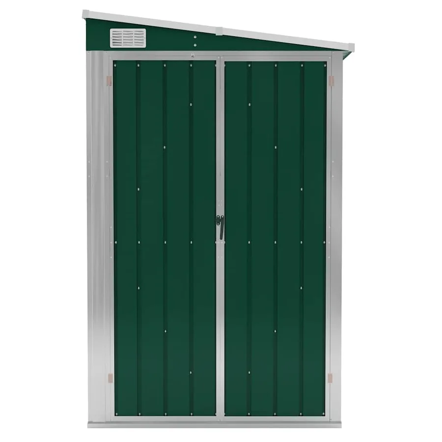 Abri de jardin mural Vert 118x194x178 cm Métal galvanisé - 3
