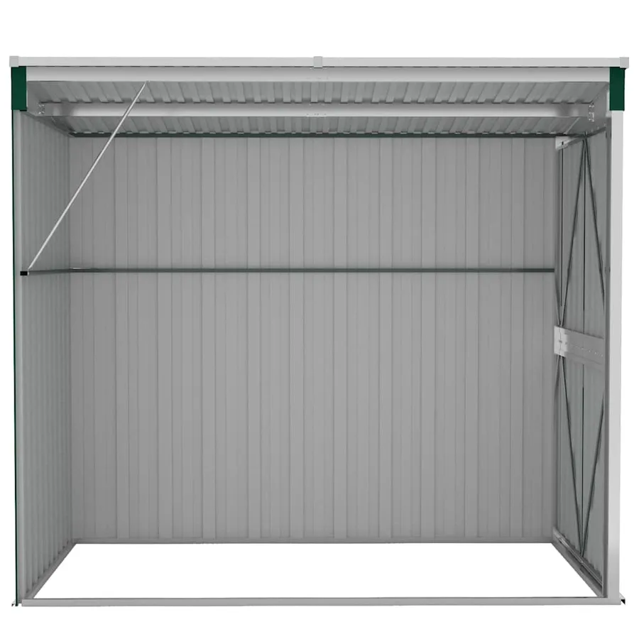 Abri de jardin mural Vert 118x194x178 cm Métal galvanisé - 5
