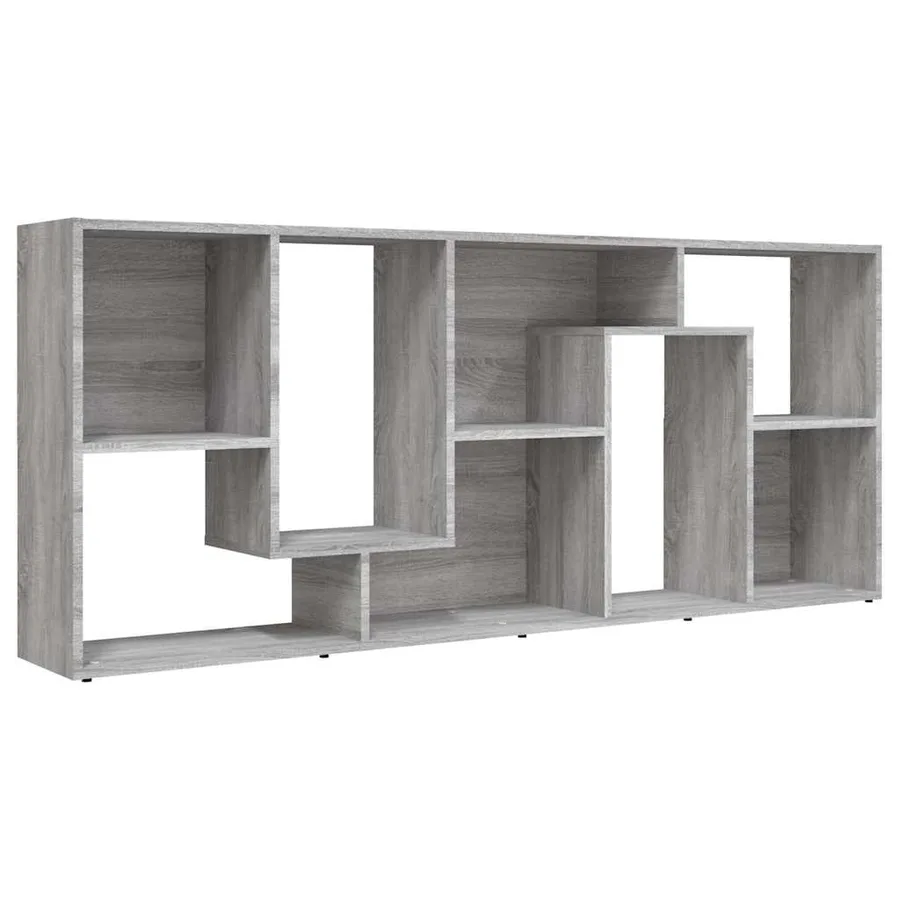 Bibliothèque Sonoma gris 67x24x161 cm Bois d'ingénierie - 5