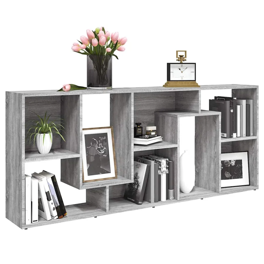 Bibliothèque Sonoma gris 67x24x161 cm Bois d'ingénierie - 9