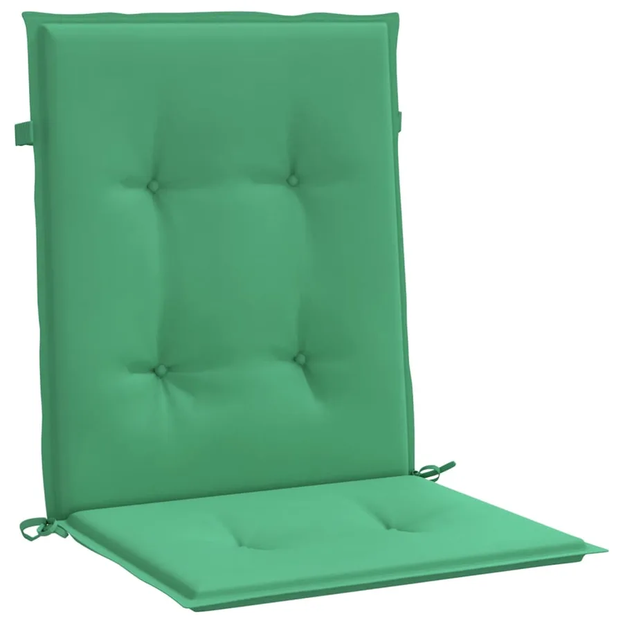 Coussins de chaise de jardin à dossier bas lot de 6 vert - 5