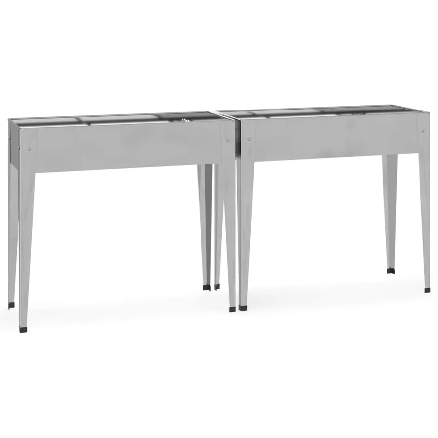 Jardinières 2 pcs Acier galvanisé - 2