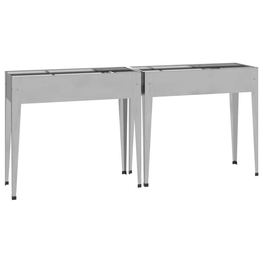 Jardinières 2 pcs Acier galvanisé - 4