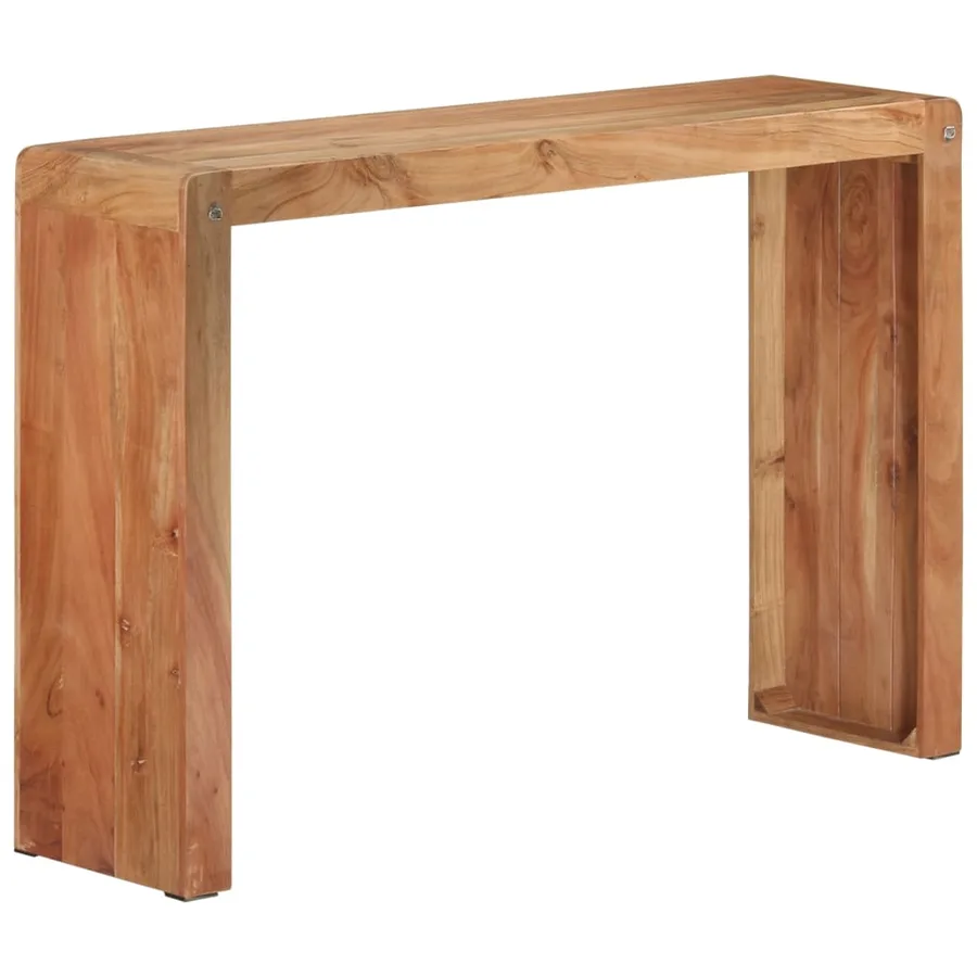 Table console 110x30x76 cm bois massif d'acacia - 12