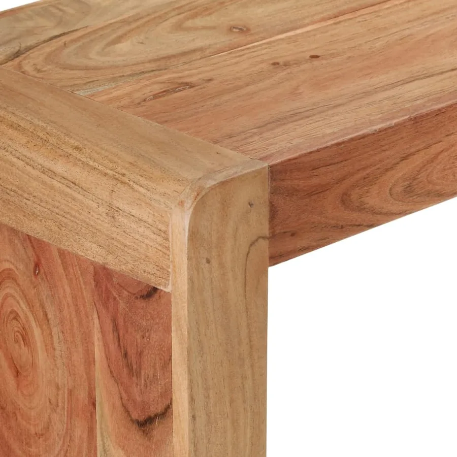 Table console 110x30x76 cm bois massif d'acacia - 5