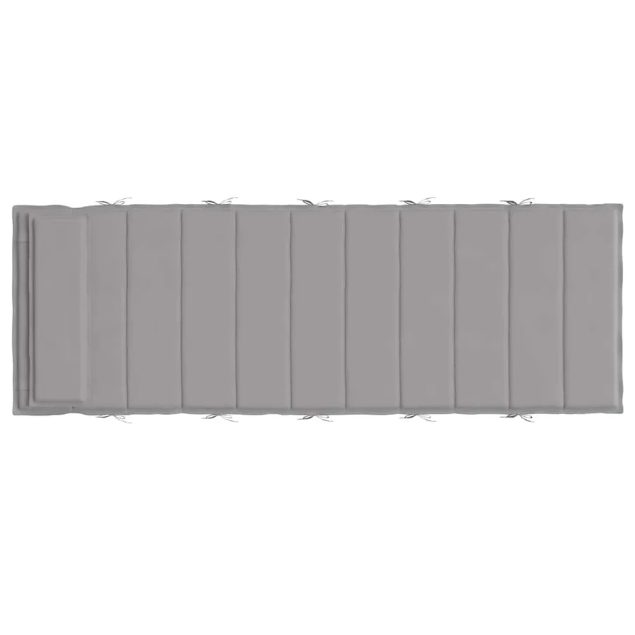 Coussin de chaise longue gris 180x60x4 cm tissu oxford - 5