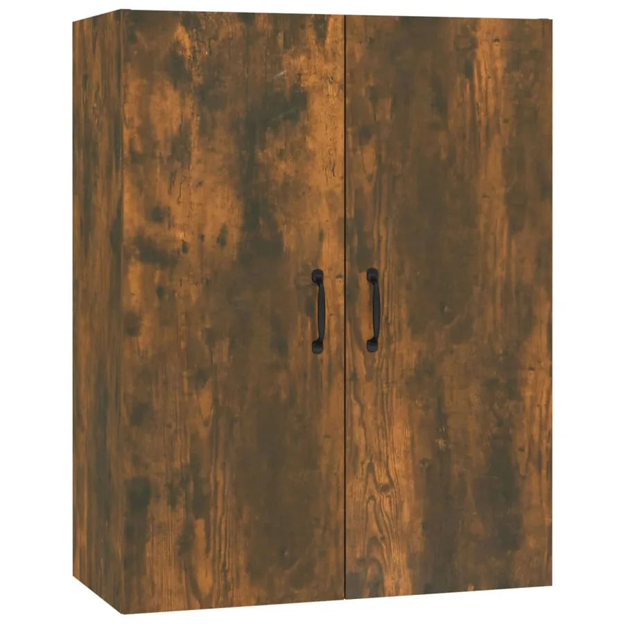 Armoire suspendue Chêne fumé 69,5x34x90 cm Bois d'ingénierie - 2