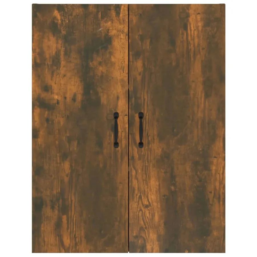 Armoire suspendue Chêne fumé 69,5x34x90 cm Bois d'ingénierie - 6